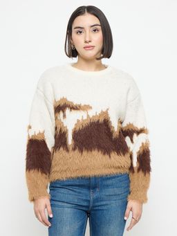 Madame - Abstract Pattern Multi- Color Sweater