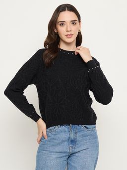 Madame - Embellished Black Sweater