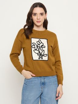 Madame - Tan Round Neck Sweater