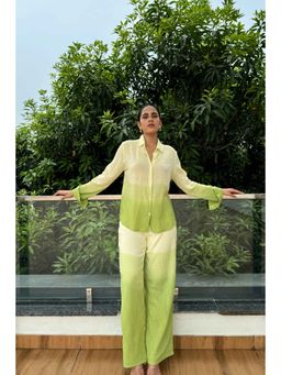 Myclo - Ombre Green Ombre Effect Pure Cotton Co-Ord (Set of 2)