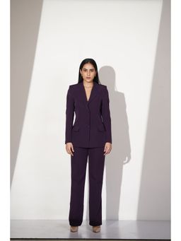 Myclo - Rich Dark Purple Blazer and Pant (Set of 2)
