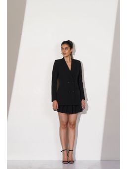 Myclo - Effortless Black Blazer and Skirt (Set of 2)