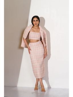 Myclo - Versatile Tweed Blazer with Top and Skirt (Set of 3)