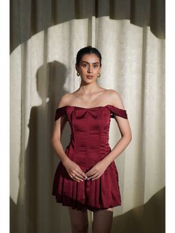 Myclo - Aelia Structured Corset Top and A Playful Balloon Style Short Skirt (Set of 2)