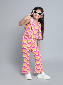 Taffy - Wave Printed Zip Up Co-Ord (Set of 3)