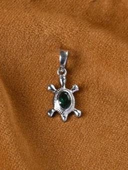 CLARA - 925 Silver Platinum Plated Good Luck Tortoise Turtle Men Pendant Without Chain