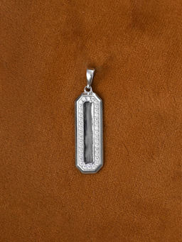 CLARA - 925 Silver Platinum Plated Swiss Zircon Benicio Pendant Without Chain