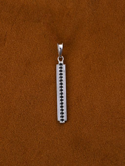 CLARA - 925 Silver Platinum Plated Swiss Zircon Pedro Pendant Without Chain