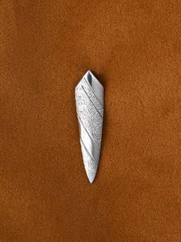 CLARA - 925 Silver Platinum Plated Shield Men Pendant Without Chain