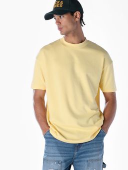 Jack & Jones - Men Oversized Yellow T-Shirt