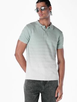 Jack & Jones - Men Regular Fit Green Polo T-Shirt