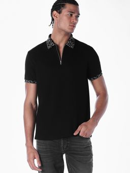 Jack & Jones - Men Regular Fit Black Polo T-Shirt
