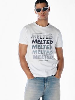 Jack & Jones - Men Regular Fit White T-Shirt