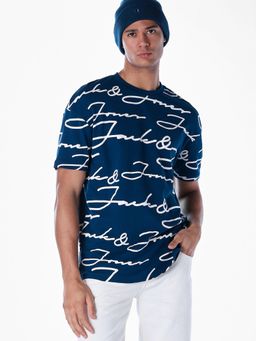 Jack & Jones - Men Oversized Blue T-Shirt