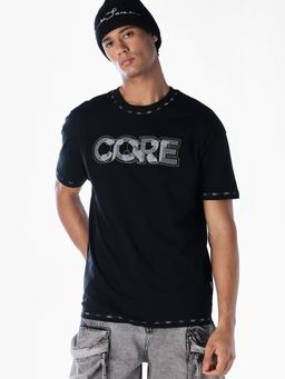 Jack & Jones - Men Oversized Black T-Shirt