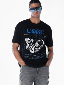 Jack & Jones - Men Oversized Black T-Shirt