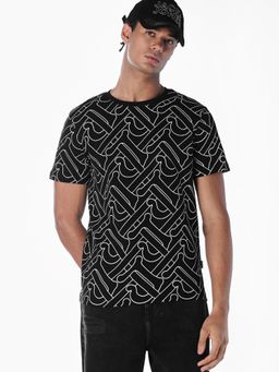 Jack & Jones - Men Regular Fit Black T-Shirt
