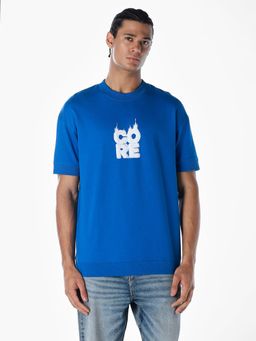 Jack & Jones - Men Oversized Blue T-Shirt