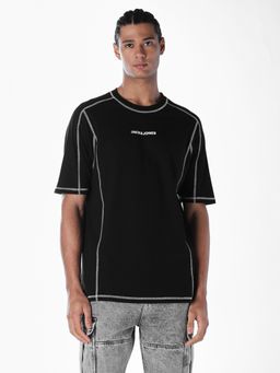 Jack & Jones - Men Oversized Black T-Shirt