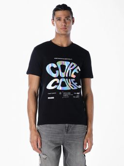 Jack & Jones - Men Regular Fit Black T-Shirt