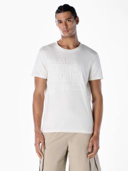 Jack & Jones - Men Regular Fit White T-Shirt