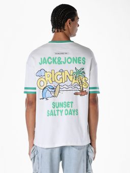 Jack & Jones - Men Oversized White T-Shirt
