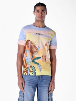Jack & Jones - Men Regular Fit Multi-Color T-Shirt
