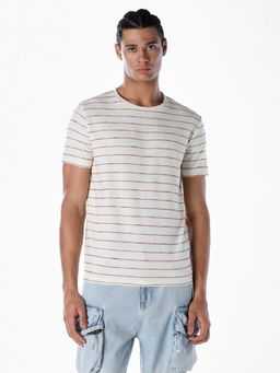 Jack & Jones - Men Regular Fit White T-Shirt