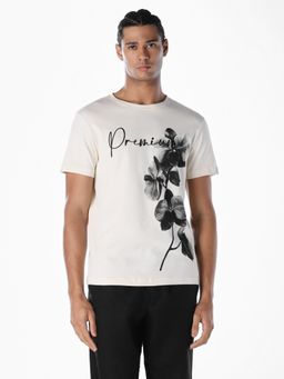 Jack & Jones - Men Regular Fit White T-Shirt