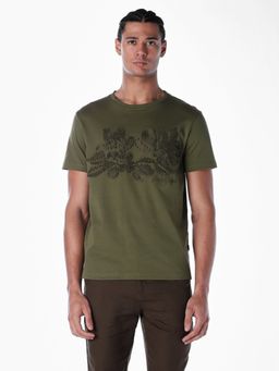 Jack & Jones - Men Regular Fit Olive T-Shirt