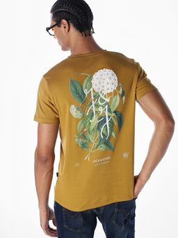 Jack & Jones - Men Regular Fit Yellow T-Shirt
