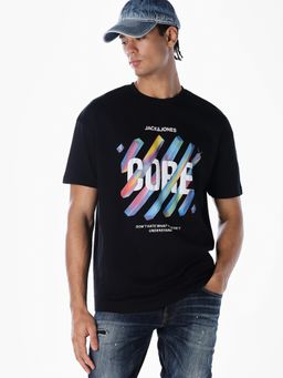 Jack & Jones - Men Oversized Black T-Shirt