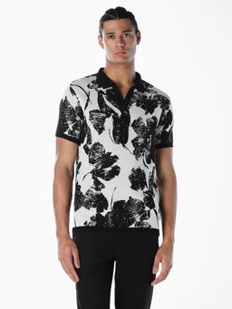 Jack & Jones - Men Regular Fit Black Polo T-Shirt