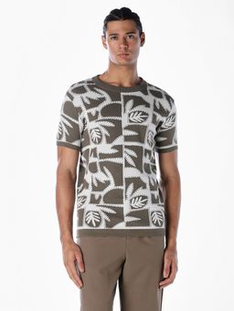 Jack & Jones - Men Regular Fit Green T-Shirt