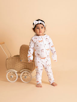 Cot and Candy - Full Sleeve Organic Cotton Kids Printed Zipsuit