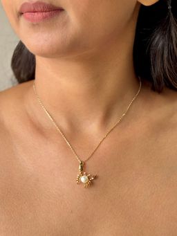 Tora - Scorpio Season: 92.5 Silver Pendant And Chain For Women