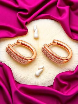 Accessher - Fancy Gold-Tone Clip On Earrings Stylish Bali Design White