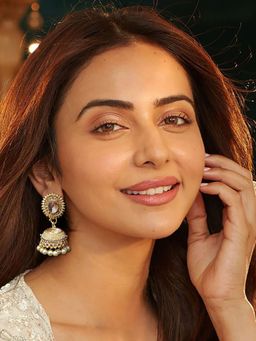 Accessher - Gold Plated Jhumka Earrings For Women