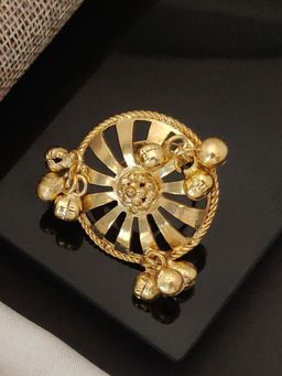 Abdesigns - Elegant Gold Plated Gungru Studded Finger Ring