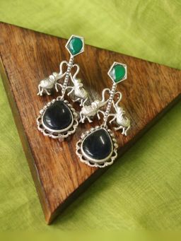 Spring Soul - Elephant Charm Drop Earrings