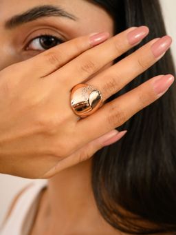 METALM - Rose Gold Plated Silver Ring In 925 Silver Jewelry for Women