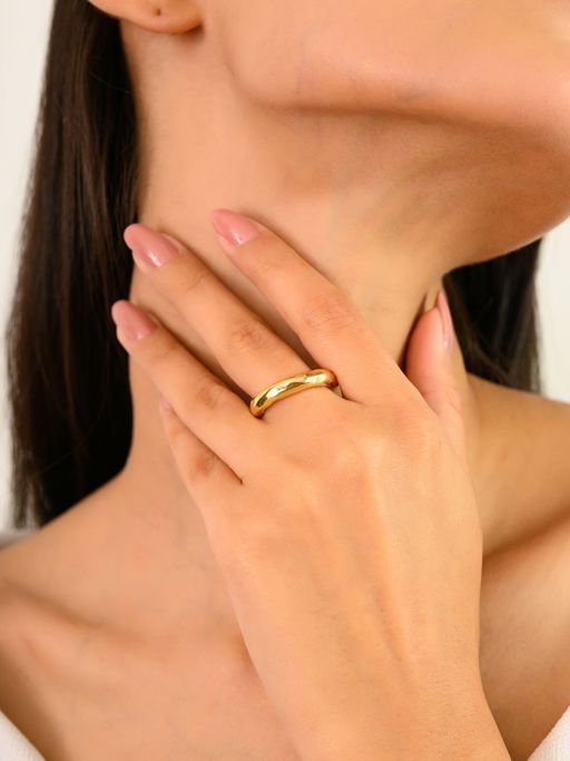 METALM Gold-Plated Silver Ring For Women