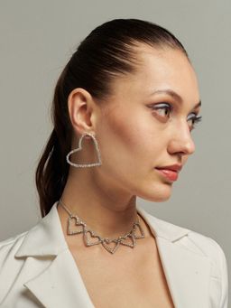 PEARLS INDIA - Silver Sweetheart Big Earrings