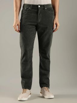 Tommy Hilfiger - Slim Fit Solid Mid Rise Trouser - Olive