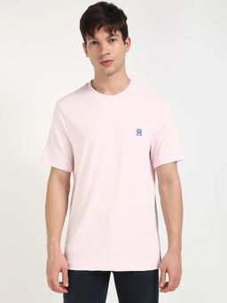 Tommy Hilfiger - Solid Regular Fit Cotton T-Shirt - Pink