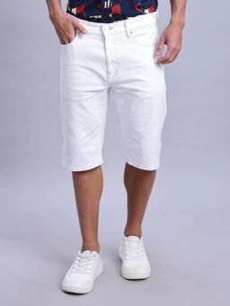Tommy Hilfiger - Regular Fit Solid Mid Rise Shorts - White