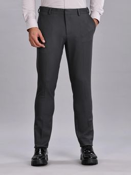 Tommy Hilfiger - Regular Fit Solid Mid Rise Trouser - Charcoal