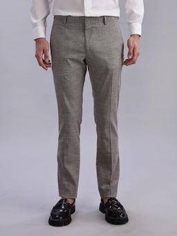 Tommy Hilfiger - Regular Fit Textured Mid Rise Trouser - Beige