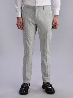 Tommy Hilfiger - Regular Fit Striped Mid Rise Trouser - Grey