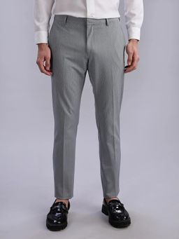 Tommy Hilfiger - Regular Fit Textured Mid Rise Trouser - Grey